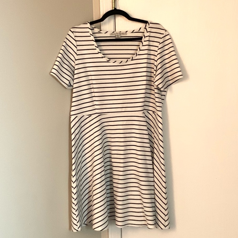 Black and White Mini Skater Dress.